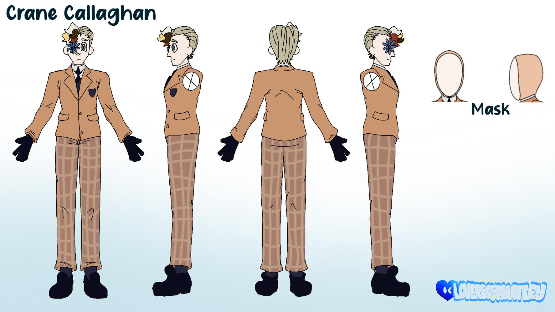 &quot;Crane Callaghan Reference Sheet&quot;. Procreate. August 2025.