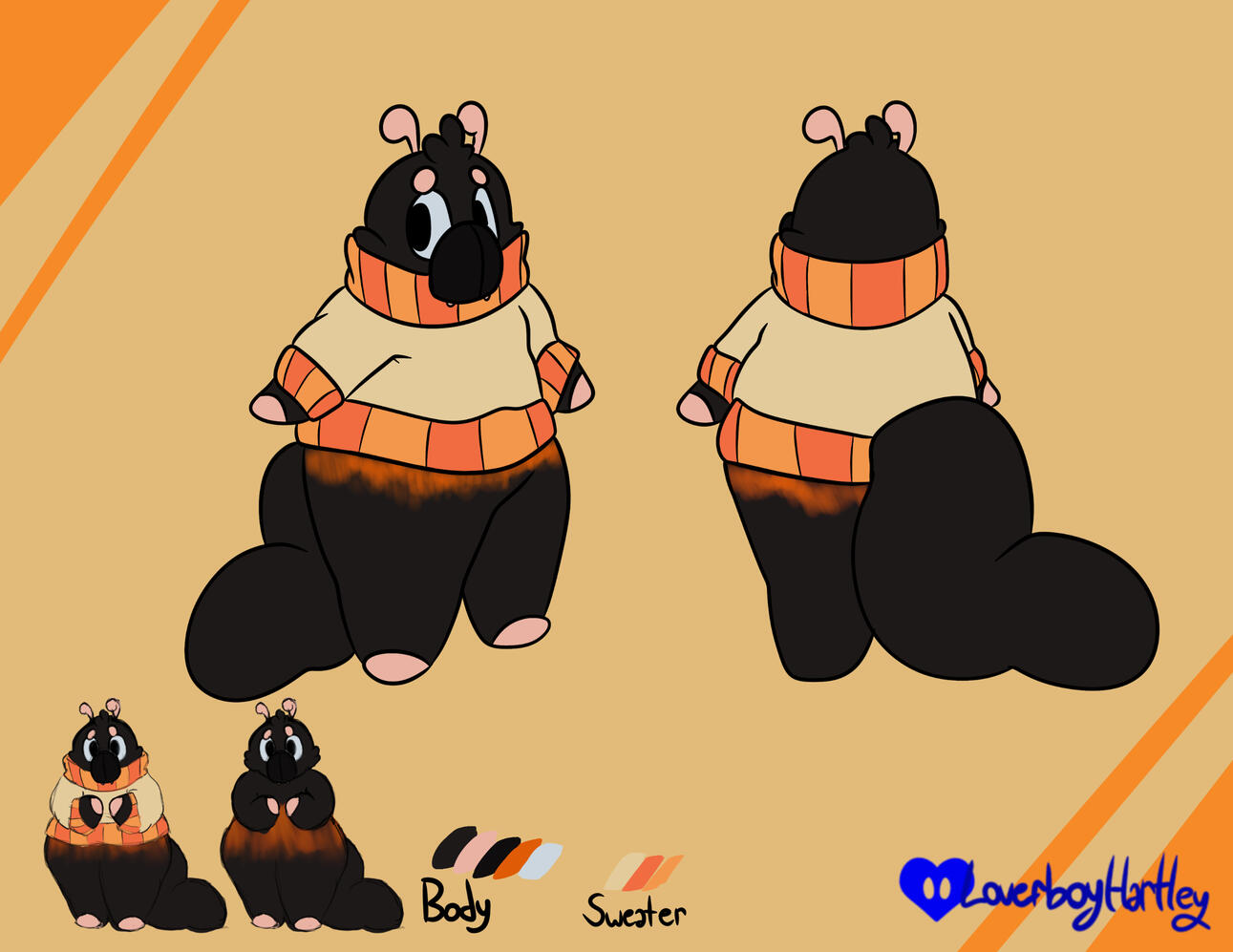 &quot;Hickory the Wooly Bear&quot;. Procreate. August 2024.