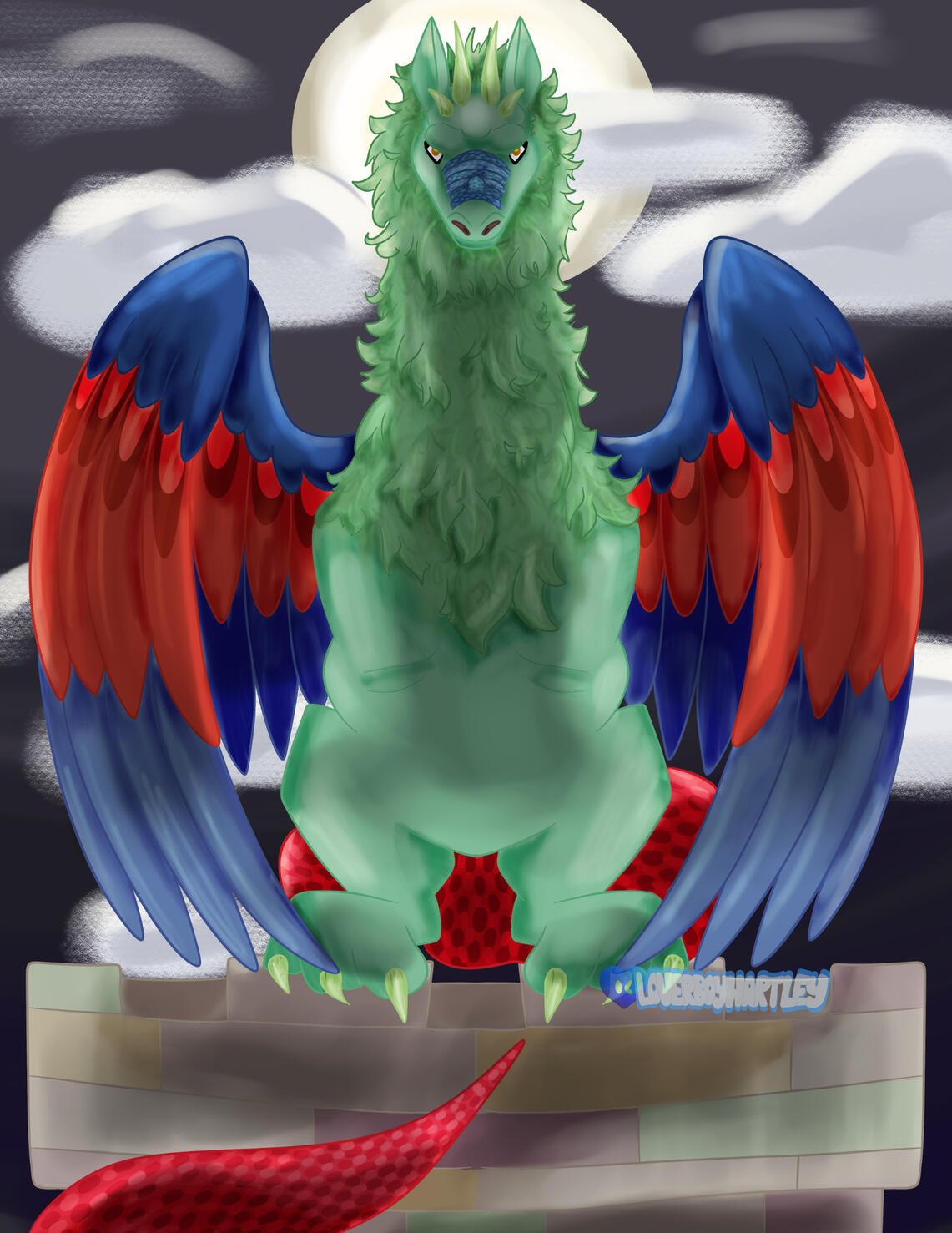 &quot;Old Dragon Made New&quot;. Procreate. April 2025.