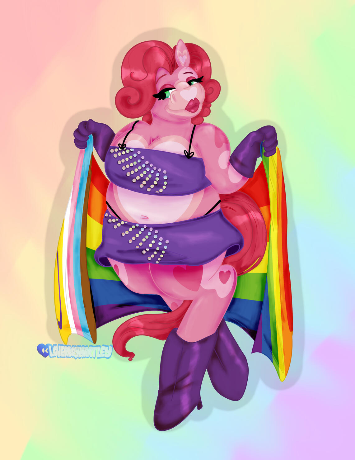 &quot;Pride With Cordelia&quot;. Procreate. June 2025.