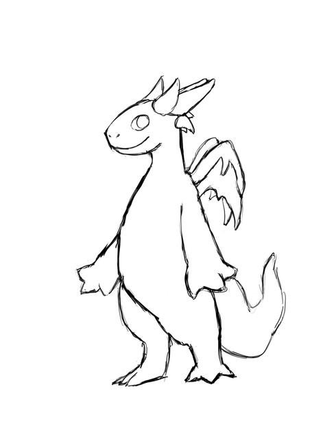 Original sketch of the protagonist.