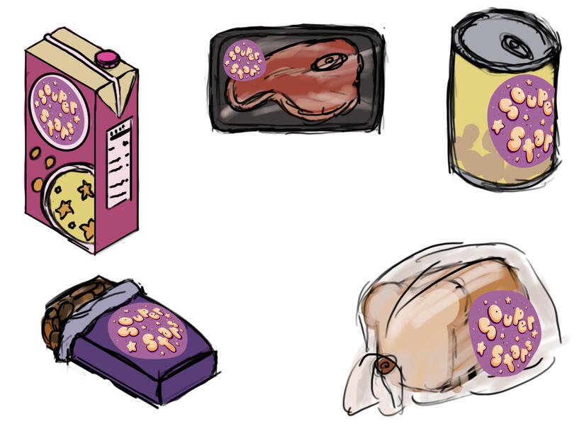 Sticker design 2, concept stage.