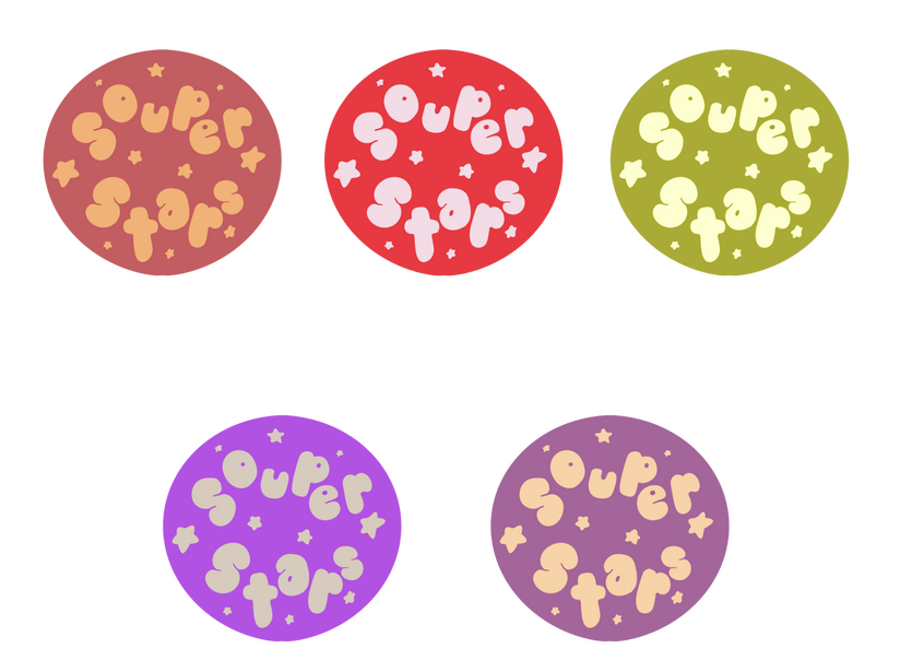 Early logo color comps.