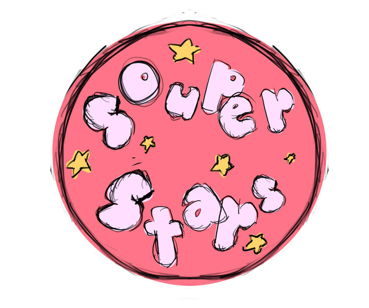 Logo concept 4, colored after being approved of by team.