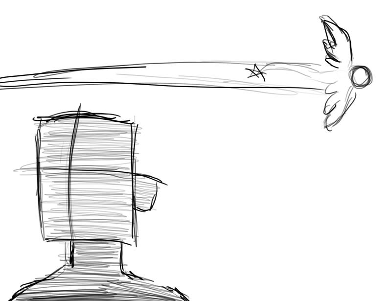 Rough sketch of pages 5-6.