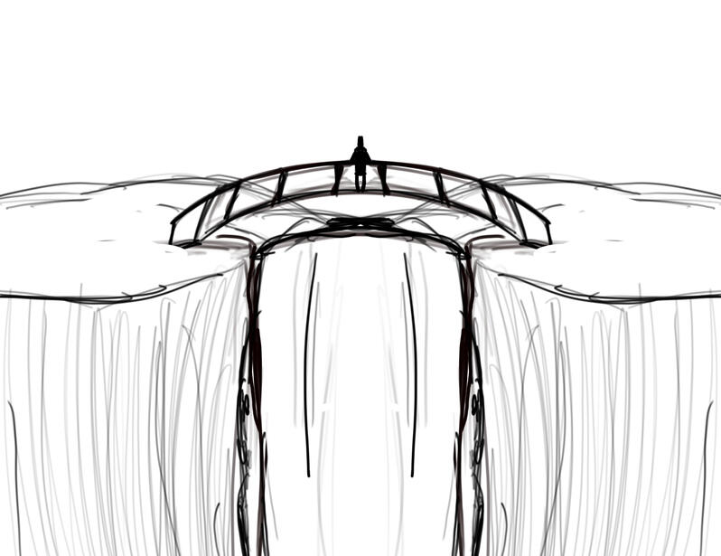 Rough sketch of pages 11-12 in their new iteration.