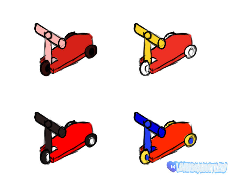 Ash&#39;s scooter, color comps.
