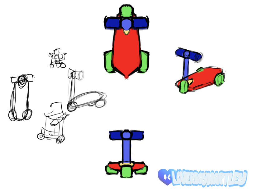 Ash's scooter, ideation.